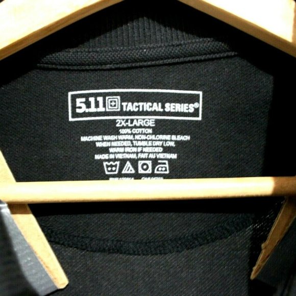 5.11 Tactical / Tyr Tactical Canada Black Polo Shirt - Picture 3 of 4